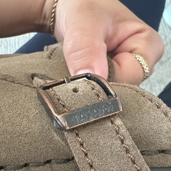 Birkenstock Brown Suede Clogs - Picture 6 of 11